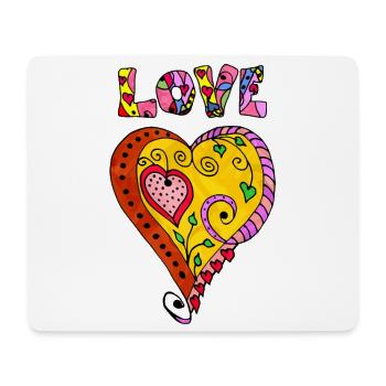 Herz - Mousepad (Querformat) - Weiß - Vorne