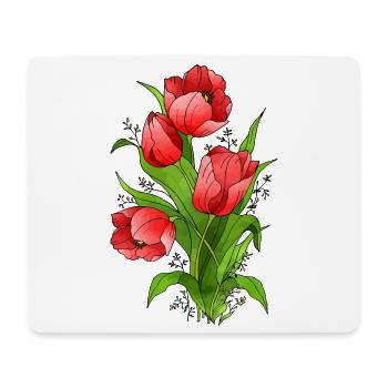 Blumen - Mousepad (Querformat) - Weiß - Vorne