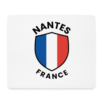 Nantes-Frankreich-Schildmotiv - Mousepad (Querformat) - Weiß - Vorne