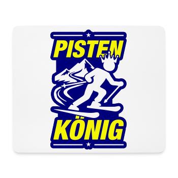Pistes de ski de König - Tapis de souris (format paysage) - blanc - Devant