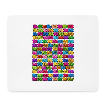 Be Fit Bunte Wiederholung - Mousepad (Querformat) - Weiß - Vorne