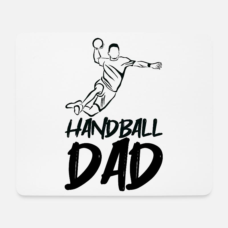 Handballer Papa - Mousepad (Querformat) - Weiß