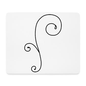 Verspielter Wirbel - Mousepad (Querformat) - Weiß - Vorne