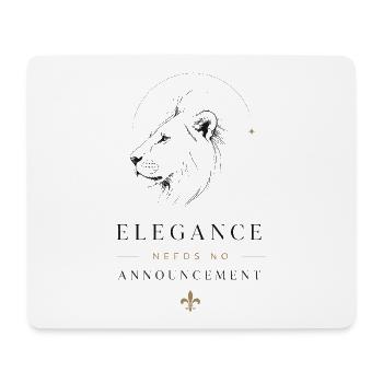 Eleganz Luxus Löwe Minimalismus Statement Ansage - Mousepad (Querformat) - Weiß - Vorne