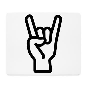 Rock Sign - Mouse Pad (horizontal) - white - Front