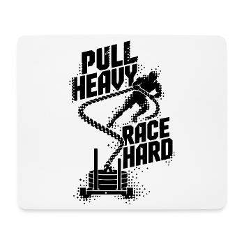 Sled Pull Fitness Race - Mousepad (Querformat) - Weiß - Vorne