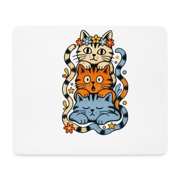 Katzentotem - Mousepad (Querformat) - Weiß - Vorne