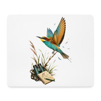 Farbenfrohe Schwalben-Entdecker - Mousepad (Querformat) - Weiß - Vorne