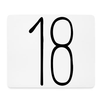 18 - Mousepad (Querformat) - Weiß - Vorne
