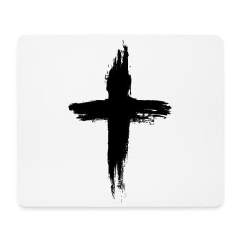 Christen Kreuz  - Mousepad (Querformat) - Weiß - Vorne