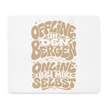 Mountains Star Saying Hiking Aesthetic - Mouse Pad (horizontal) - white - Front