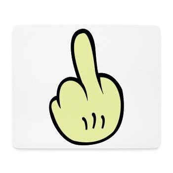 Mittelfinger Comic - Mousepad (Querformat) - Weiß - Vorne