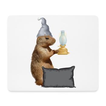 Murmeltiere Nachthemd Schlafanzug Pyjama Nachtlich - Mousepad (Querformat) - Weiß - Vorne
