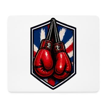 Union Jack Schild Boxhandschuhe - Mousepad (Querformat) - Weiß - Vorne