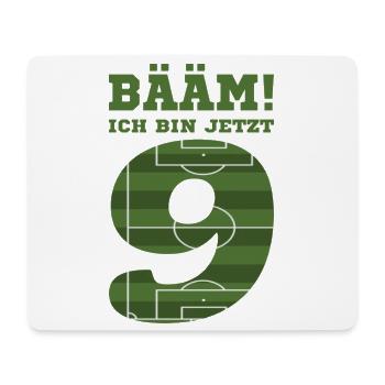 9. Geburtstag Geschenk Fußball Neun Jahre - Mousepad (Querformat) - Weiß - Vorne