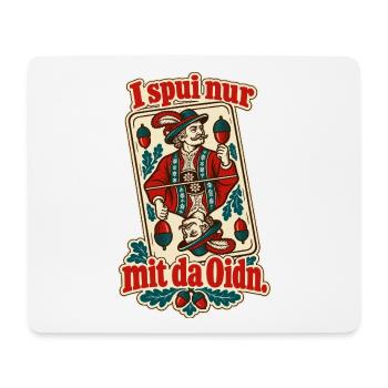 Schafkopf mit da Oidn - Mousepad (Querformat) - Weiß - Vorne