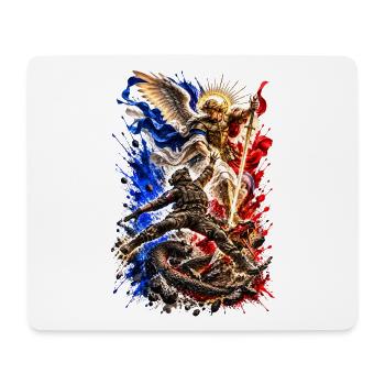 St. Michael der Beschützer - Mousepad (Querformat) - Weiß - Vorne