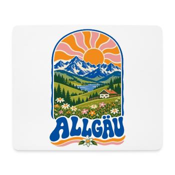Allgäu Retro Alpine Nature - Mousepad (Querformat) - Weiß - Vorne
