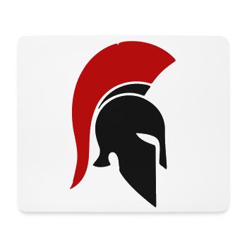 Spartanischer Rotplume Helm - Mousepad (Querformat) - Weiß - Vorne