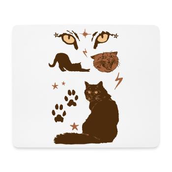 BRUNE KATZEN - Mousepad (Querformat) - Weiß - Vorne