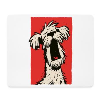 müdes Hündchen - Mousepad (Querformat) - Weiß - Vorne