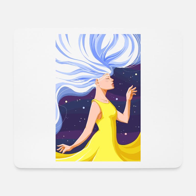 Ms. | Goddess in space - Mouse Pad (horizontal) - white