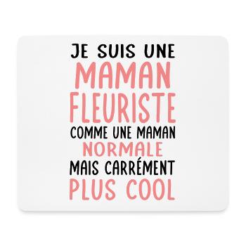 Maman fleuriste comme maman normale plus cool - Tapis de souris (format paysage) - blanc - Devant