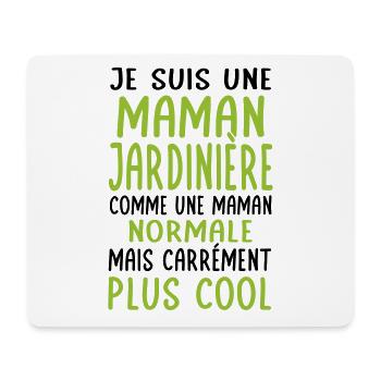 Maman jardinière comme maman normale plus cool - Tapis de souris (format paysage) - blanc - Devant