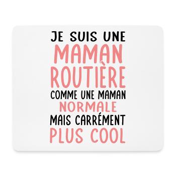 Maman routière comme maman normale plus cool - Tapis de souris (format paysage) - blanc - Devant