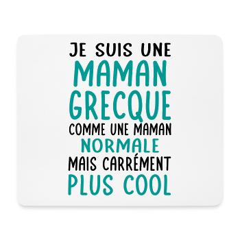 Maman Grecque comme maman normale plus cool - Tapis de souris (format paysage) - blanc - Devant