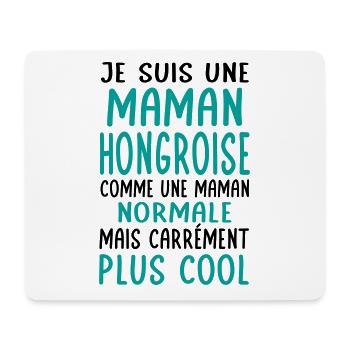 Maman Hongroise comme maman normale plus cool - Tapis de souris (format paysage) - blanc - Devant
