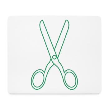 Schere - Mousepad (Querformat) - Weiß - Vorne