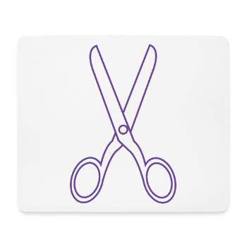 Schere - Mousepad (Querformat) - Weiß - Vorne