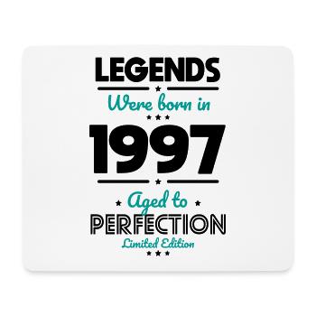 25th Birthday - Legends were born in 1997 - Mouse Pad (horizontal) - white - Front