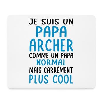 Papa archer comme papa normal plus cool - Tapis de souris (format paysage) - blanc - Devant