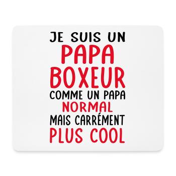 Papa boxeur comme papa normal plus cool - Tapis de souris (format paysage) - blanc - Devant