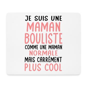 Maman bouliste comme maman normale plus cool - Tapis de souris (format paysage) - blanc - Devant