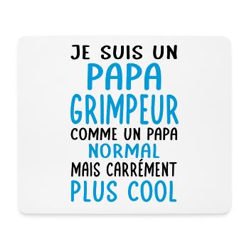 Papa grimpeur comme papa normal plus cool - Tapis de souris (format paysage) - blanc - Devant