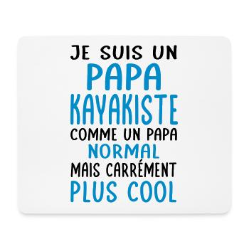 Papa kayakiste comme papa normal plus cool - Tapis de souris (format paysage) - blanc - Devant