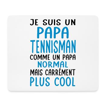 Papa tennisman comme papa normal plus cool - Tapis de souris (format paysage) - blanc - Devant