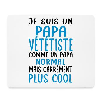 Papa vététiste comme papa normal plus cool - Tapis de souris (format paysage) - blanc - Devant