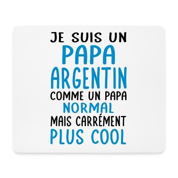 Papa Argentin comme un papa normal plus cool - Tapis de souris (format paysage) - blanc - Devant
