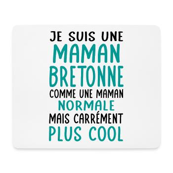 Maman Bretonne comme une maman normale plus cool - Tapis de souris (format paysage) - blanc - Devant