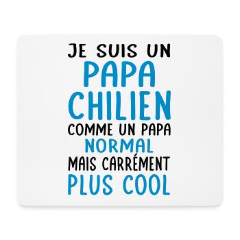 Papa Chilien comme un papa normal plus cool - Tapis de souris (format paysage) - blanc - Devant