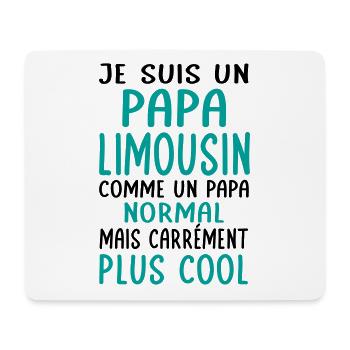 Papa Limousin comme un papa normal plus cool - Tapis de souris (format paysage) - blanc - Devant