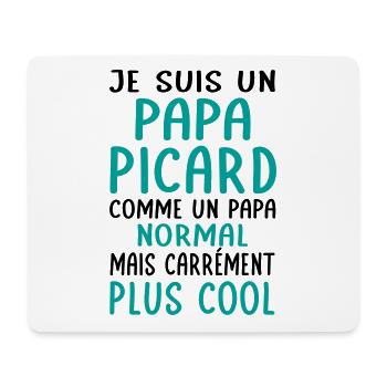 Papa Picard comme un papa normal plus cool - Tapis de souris (format paysage) - blanc - Devant