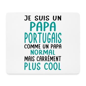 Papa Portugais comme un papa normal plus cool - Tapis de souris (format paysage) - blanc - Devant