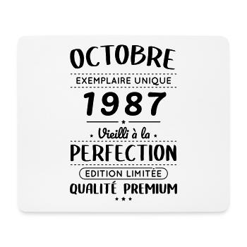 Anniversaire 35 ans - Octobre 1987 Perfection - Tapis de souris (format paysage) - blanc - Devant
