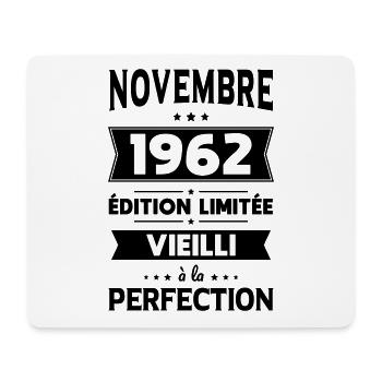 Anniversaire 60 ans - Novembre 1962 Perfection - Tapis de souris (format paysage) - blanc - Devant