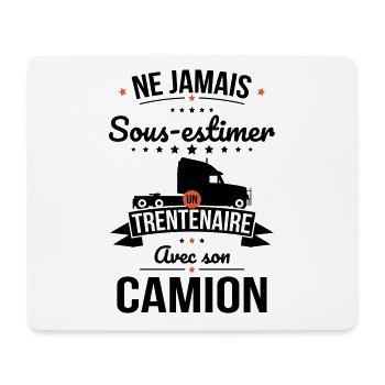 Sous-estimer un trentenaire avec son camion - Tapis de souris (format paysage) - blanc - Devant